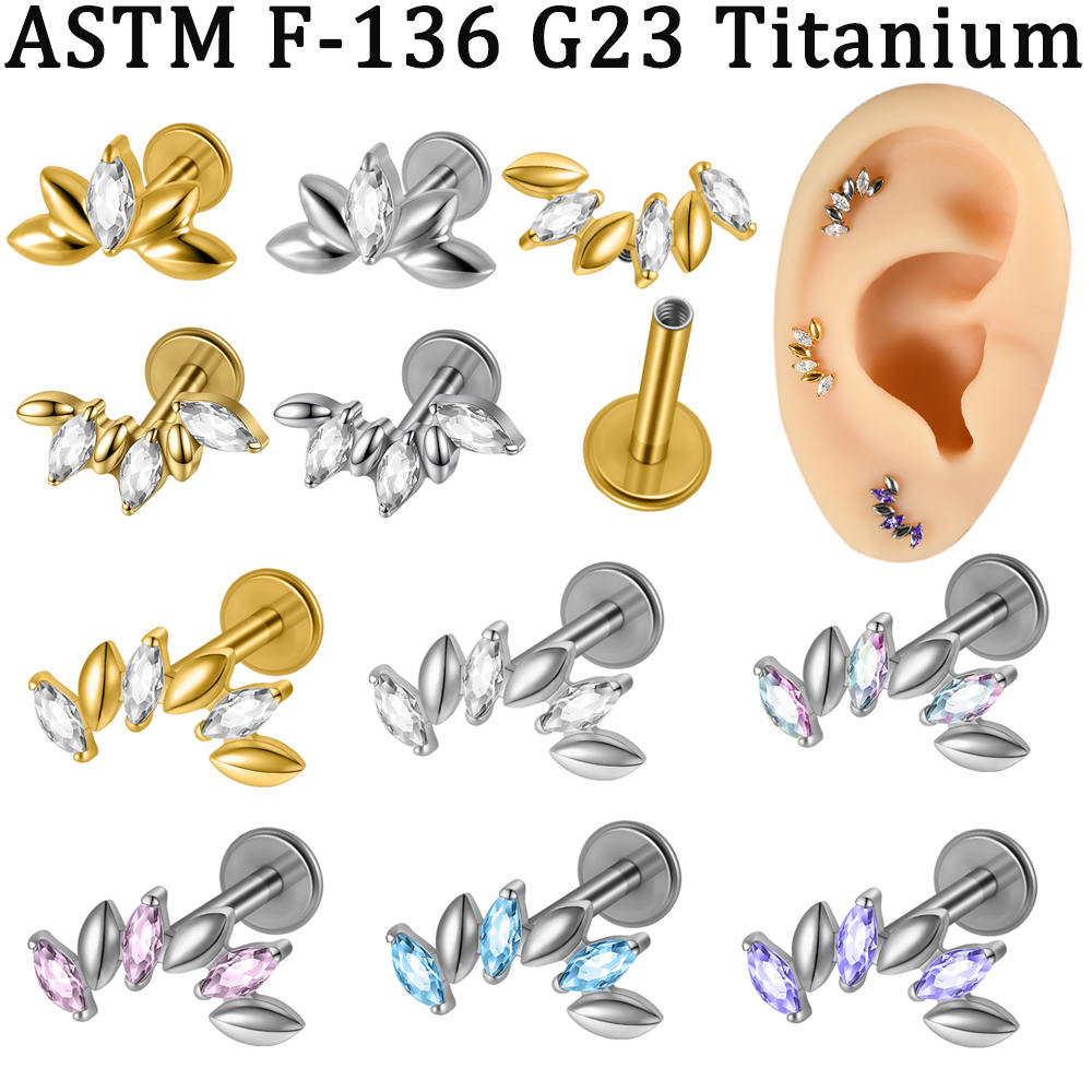 5-1PCs CZ 5/6 Marquise Lip Lab - огляд і ціна Body Jewelry Implants
