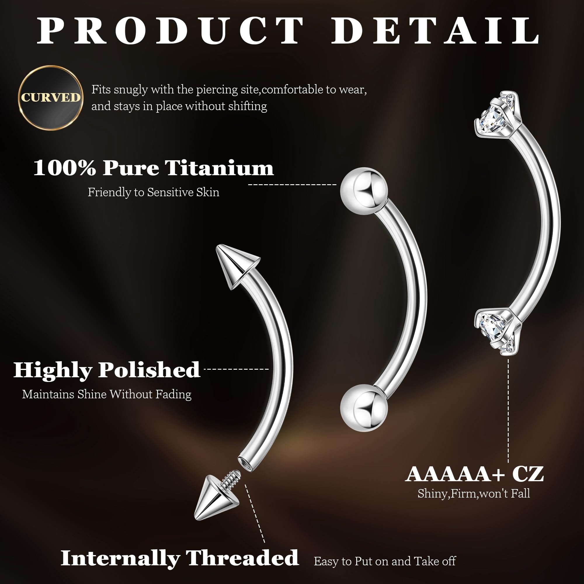 16G G23 Titanium Eyebrow Pierc - огляд і ціна Body Jewelry Vertical Labret