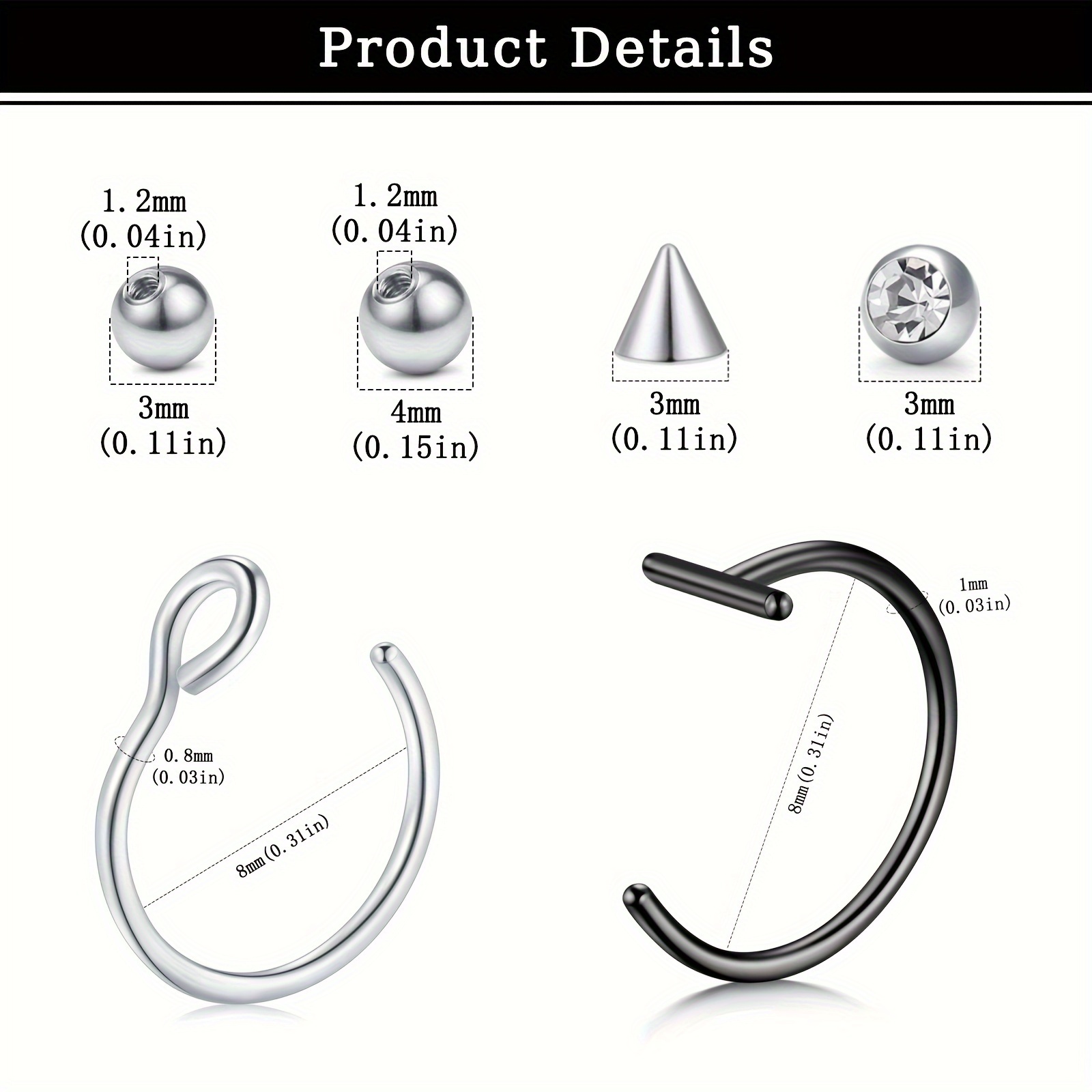Fake Piercings Fake Lip Ring F - огляд і ціна Body Jewelry Lip Ring