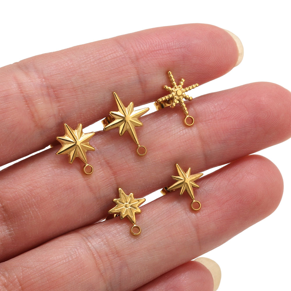 6pcs Stainless Steel Star Earr - огляд і ціна Body Jewelry