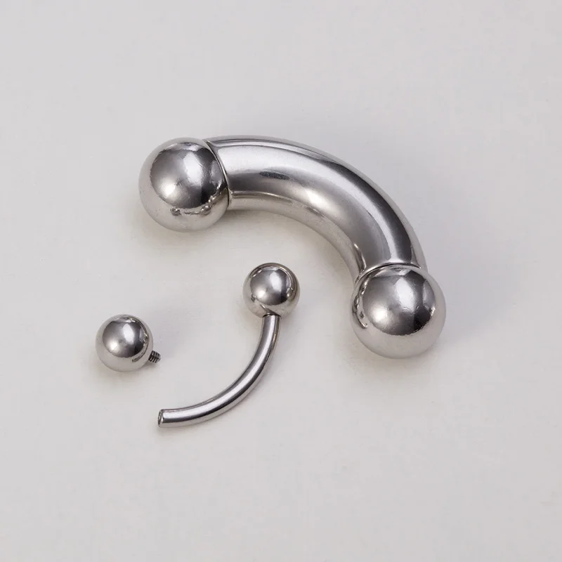 1pc Big size Stainless Steel C - огляд і ціна Nipple Bar Curved