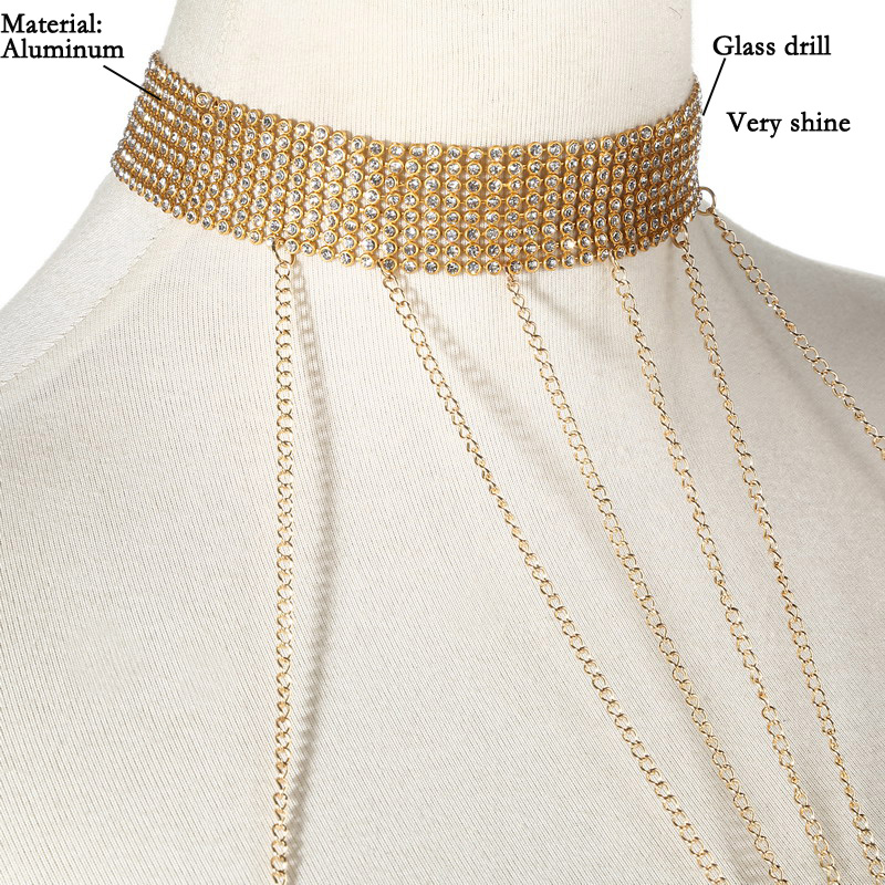 Gold Color Body Chain Women  R - огляд і ціна Body Jewelry For Sale