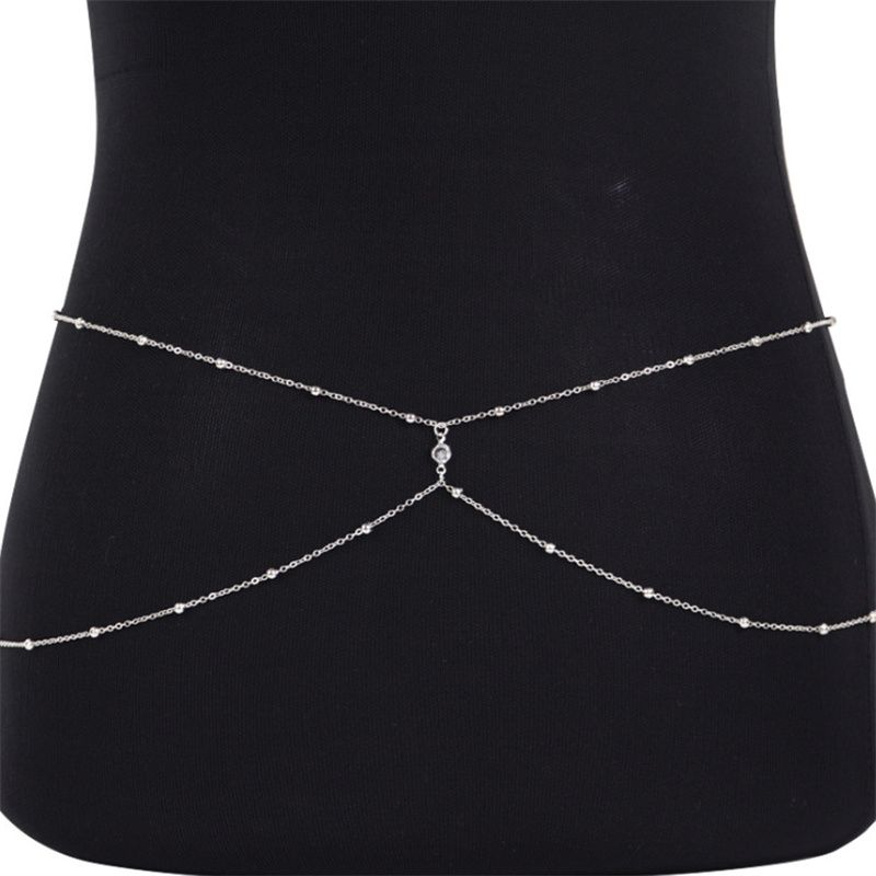Clear Rhinestone Beaded Belly  - огляд і ціна Body Jewelry For Sale
