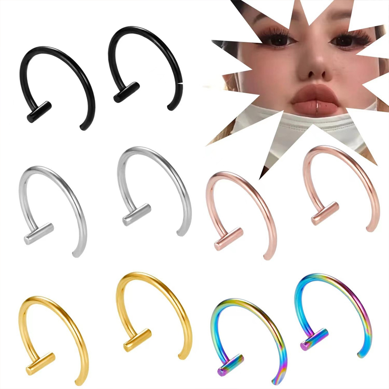 18G Surgical Steel Lip Ring Ha - огляд і ціна Body Jewelry Lip Ring