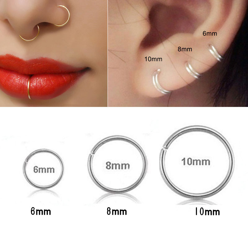 925 silver nose ring lip ring  - огляд і ціна Body Jewelry Lip Ring
