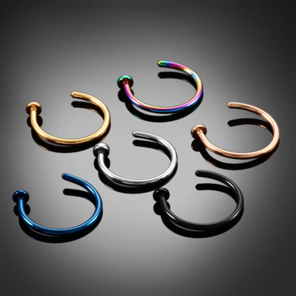 10 Pcs Thin Stainless Steel Fo - огляд і ціна Body Jewelry Lip Ring