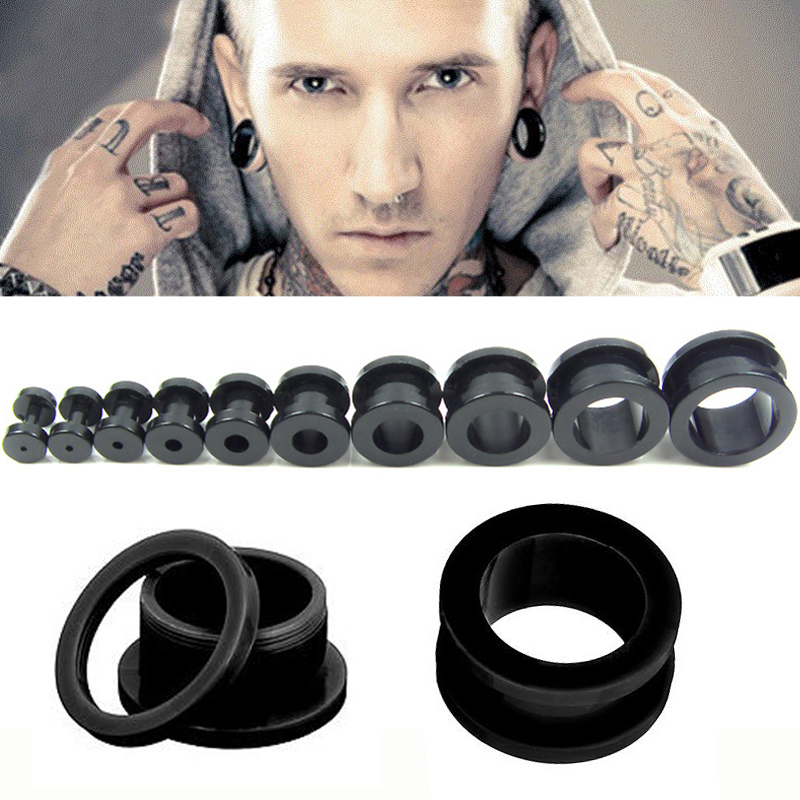 SaYao 2 Pieces Big Size Black  - огляд і ціна Body Jewelry Gauge Sizes