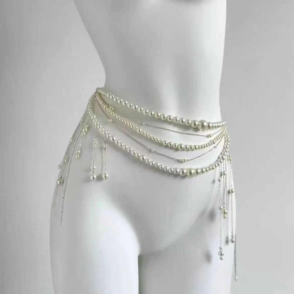 Fashion Elegant Pearl Waist Ch - огляд і ціна Body Jewelry For Sale