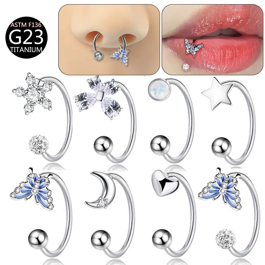 ASTM F136 Titanium Butterfly L - огляд і ціна Body Jewelry Lip Ring