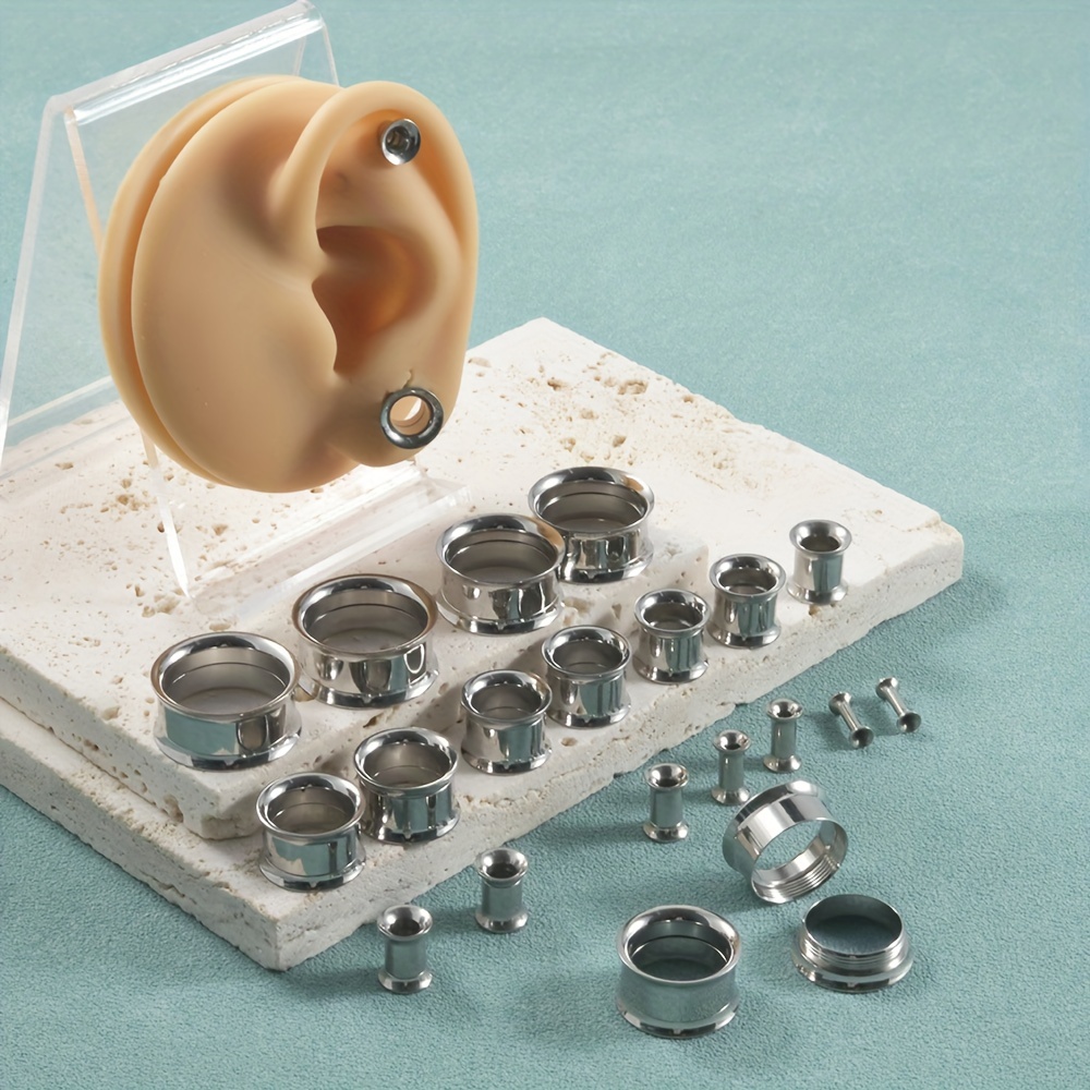 1 Pair/12 Pairs Set Stainless  - огляд і ціна Body Jewelry Gauge Sizes