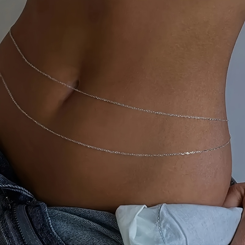 1Double-Layer Gold Metal Waist - огляд і ціна Body Jewelry Outfit