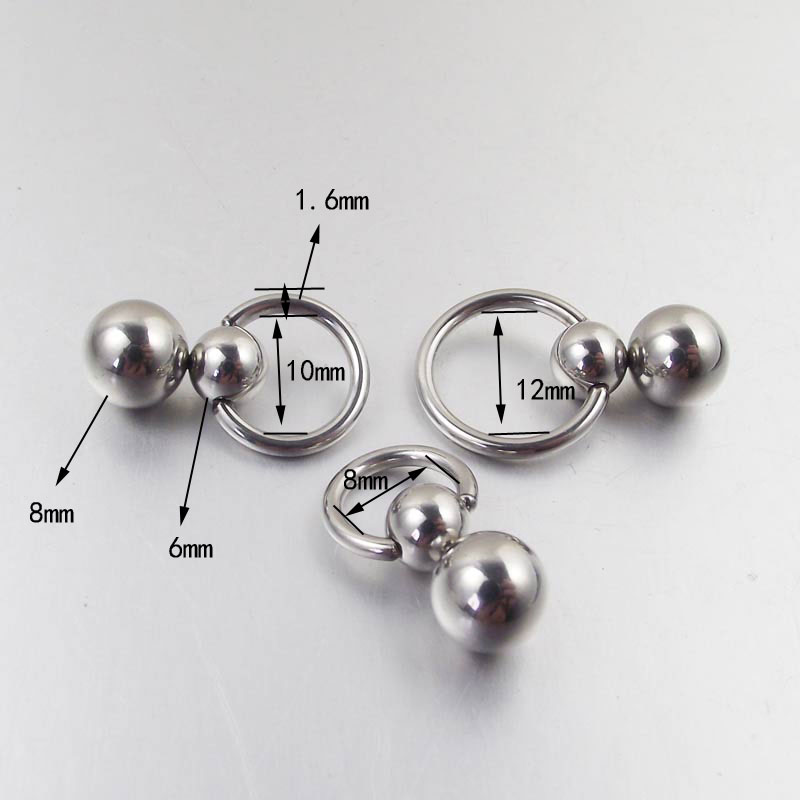 Stainless Steel Double Ball Cu - огляд і ціна Nipple Bar Curved